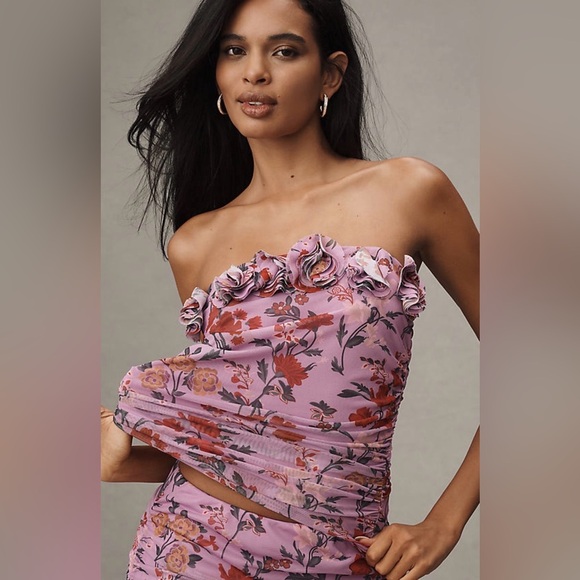 Anthropologie Tops - By Anthropologie 3D Floral Tube Top